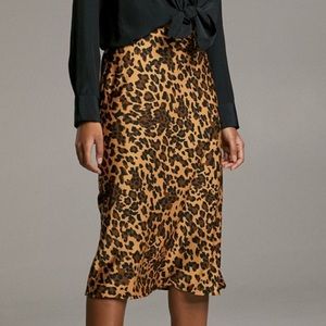 Aritzia Babaton Leopard Midi Slip Skirt